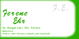 ferenc ehr business card